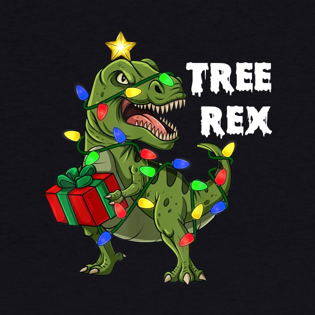 Christmas Dinosaur Tree Rex Boys Girls Kids Xmas Gift by SloanCainm9cmi
